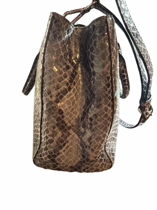 ✨ Michael Kors Cynthia Snakeskin Embossed Satchel & Matching Wallet Set ✨ - Picture 4 of 11